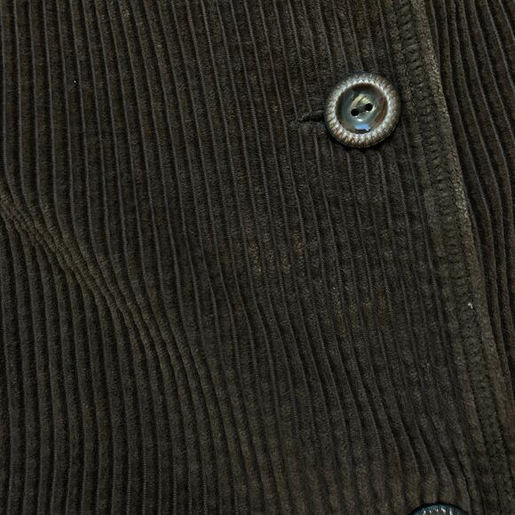 J.Jill Corduroy Shirt Jacket Shaket Size Medium Brown Button Closure - Picture 9 of 10